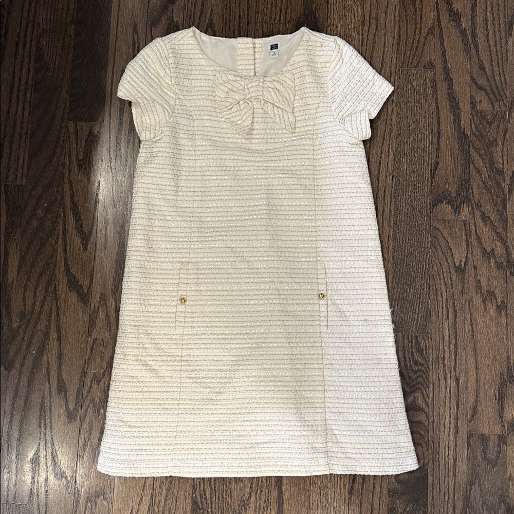 Janie and Jack Cream and Gold Dress